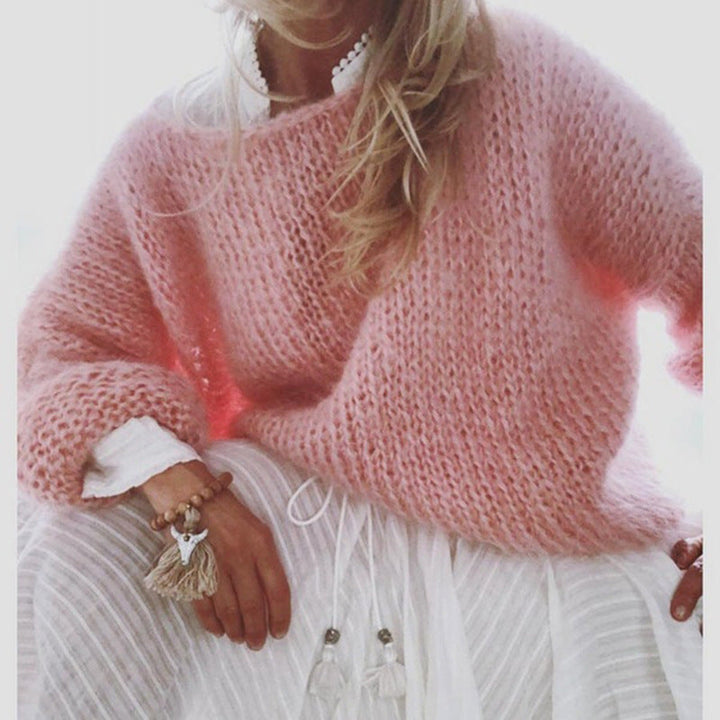 Oversized hæklede damesweater – Freja
