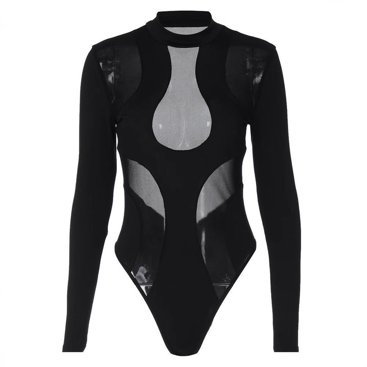 Trendy bodysuit til damer med cut-outs og meshindsatser – Nayeli