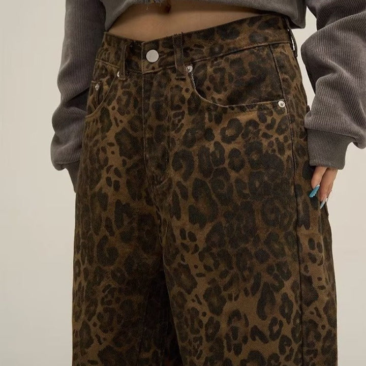Trendy leopardprint jeans - Layla