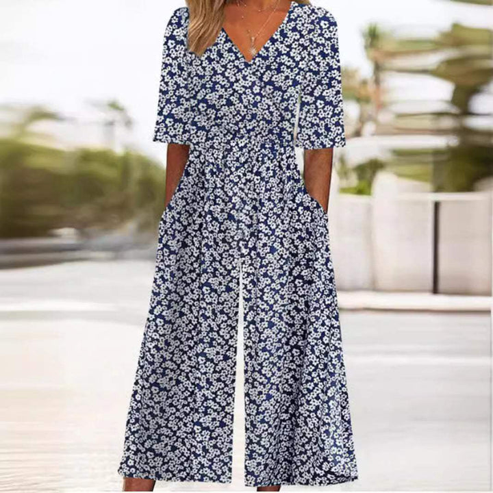 Efterårsinspireret og stilfuld jumpsuit til damer med vide ben – Elina