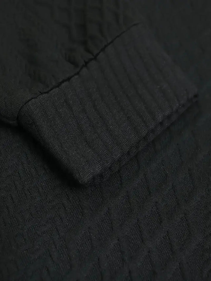 Herre strikket udendørs trøje med patches - Logan