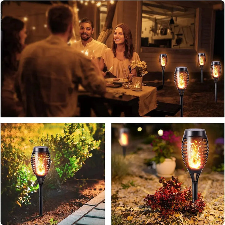LED-fakler drevet af solenergi - SolarFlame