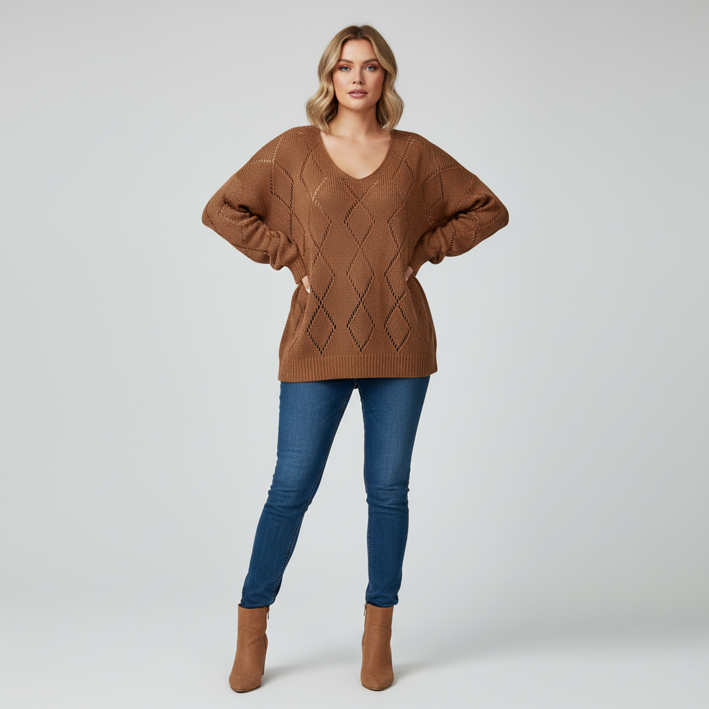 Oversized Damenstrickpullover -  Viktoria