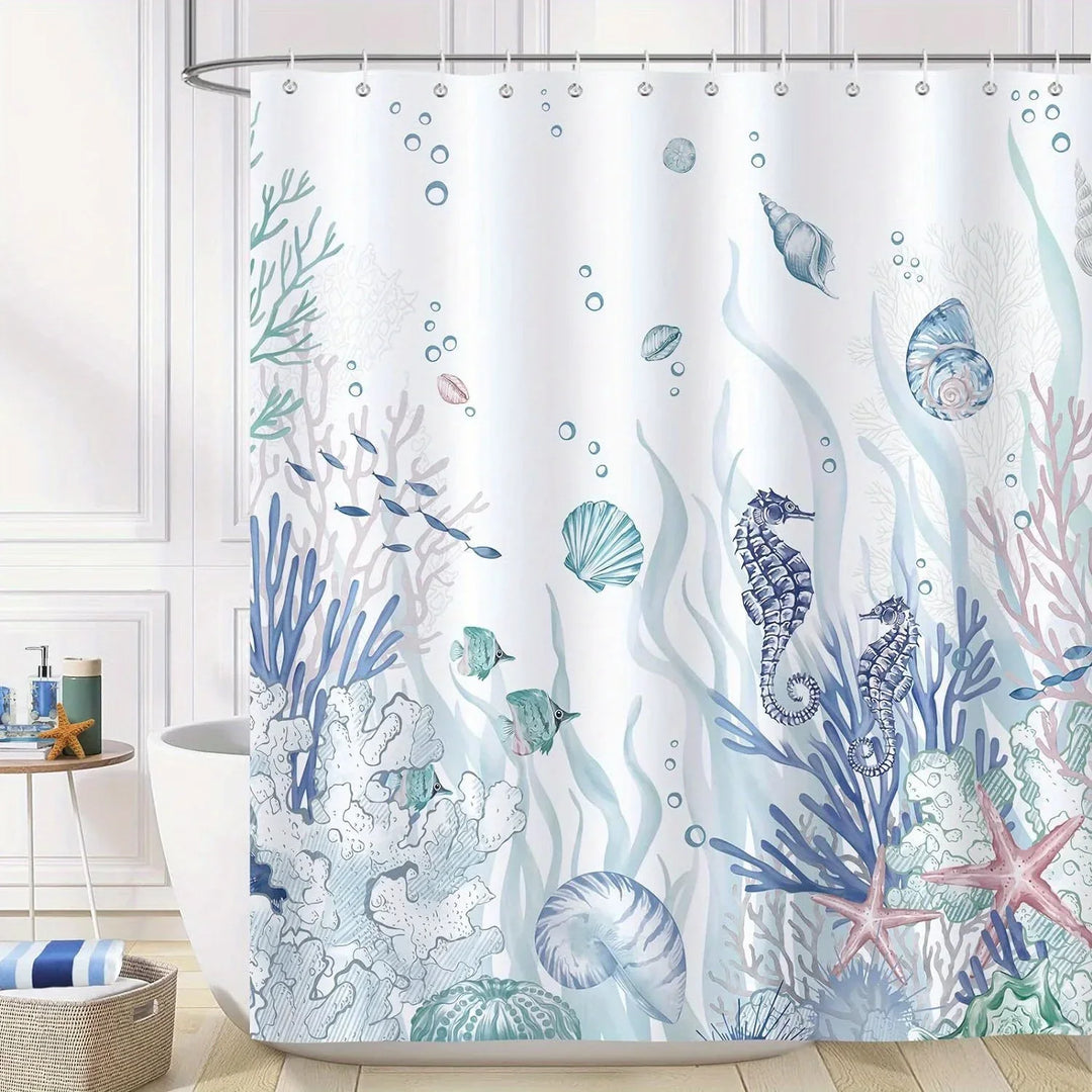 Ozeanmotiv Duschvorhang Polyester - OceanMuse