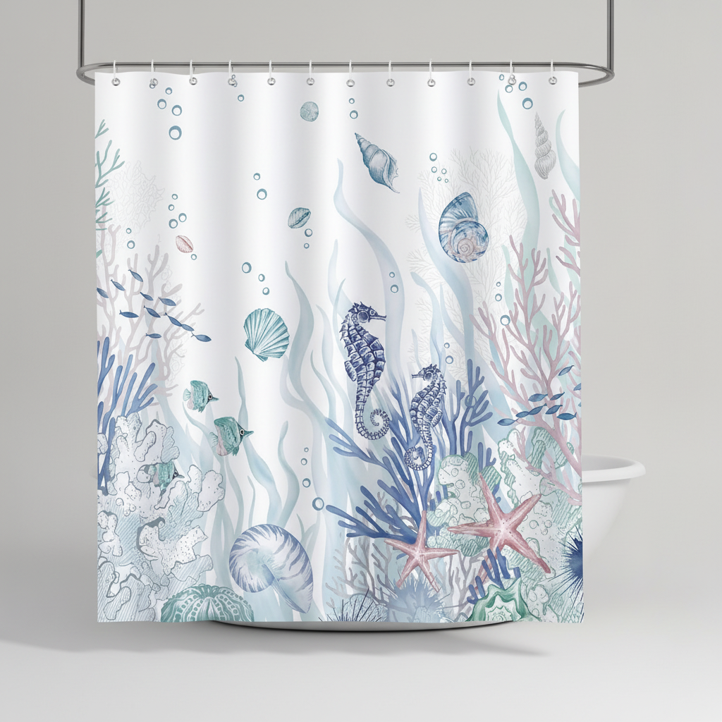 Ozeanmotiv Duschvorhang Polyester - OceanMuse