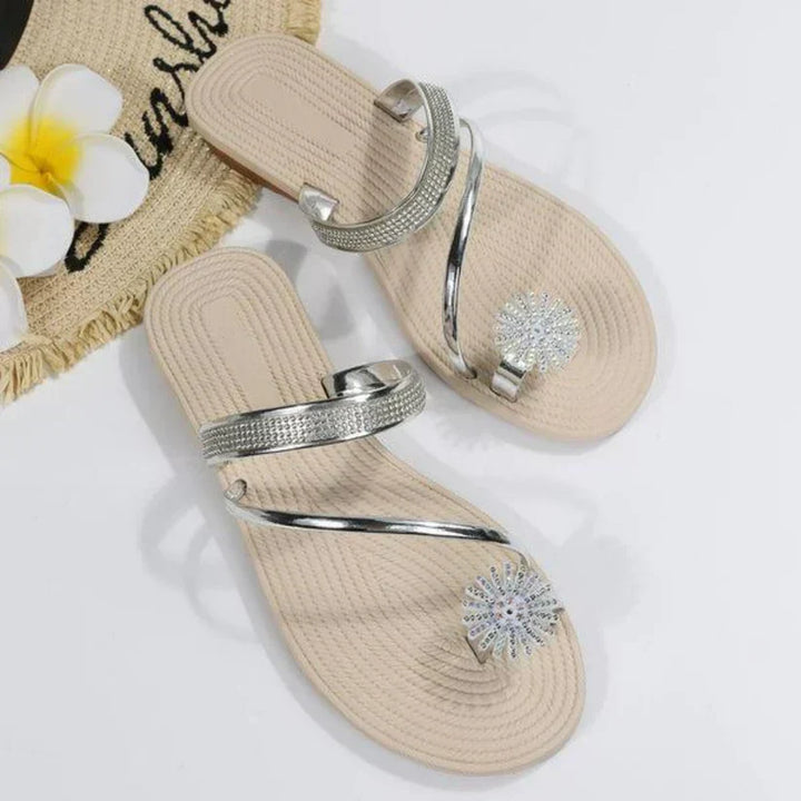 Trendy damesandaler med unik snefnugdetalje – Arluna