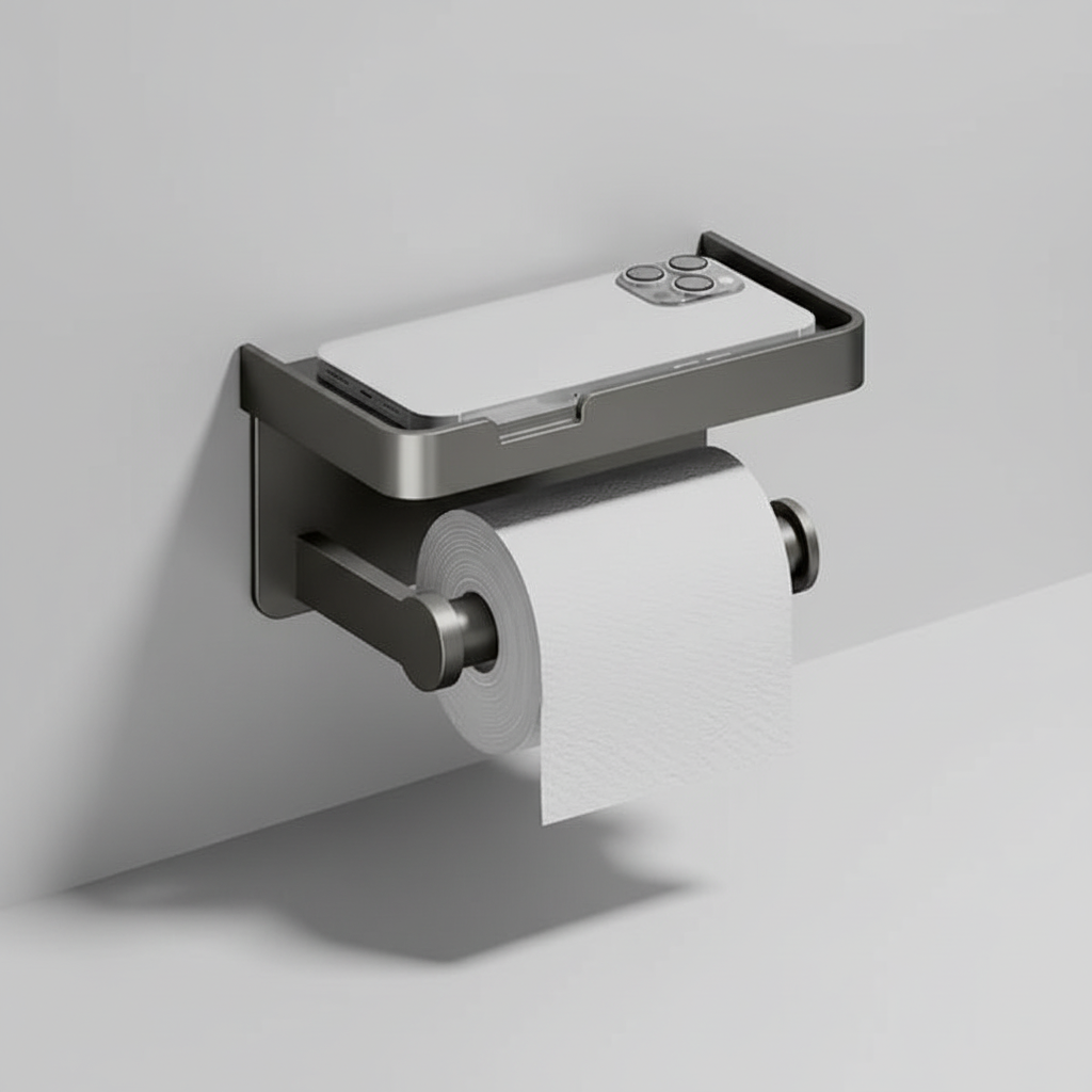 Platzsparender Toilettenpapierhalter - ToiletHaven