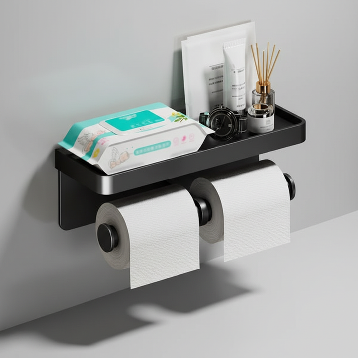 Platzsparender Toilettenpapierhalter - ToiletHaven