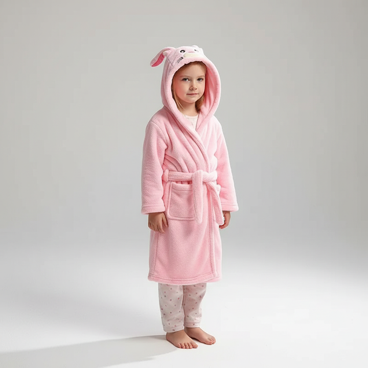 Plüschiger Kindermorgenmantel - CozyWrap