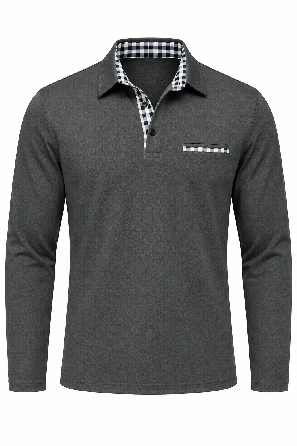 Smart-casual poloshirt til mænd med lange ærmer