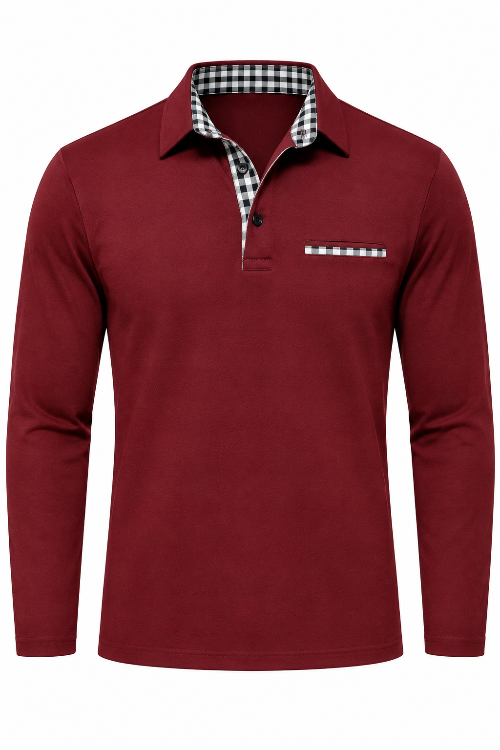 Smart-casual poloshirt til mænd med lange ærmer