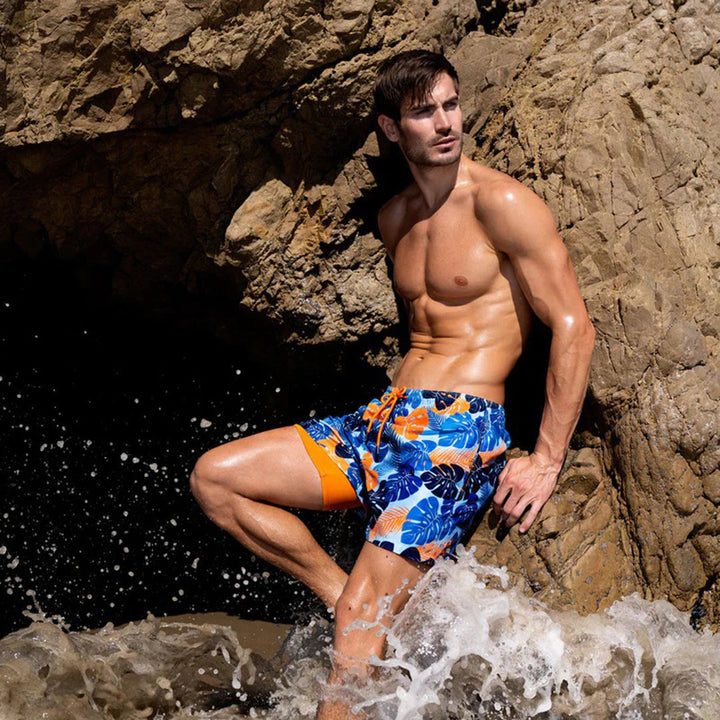 Trendy herre-badeshorts med print – Julien