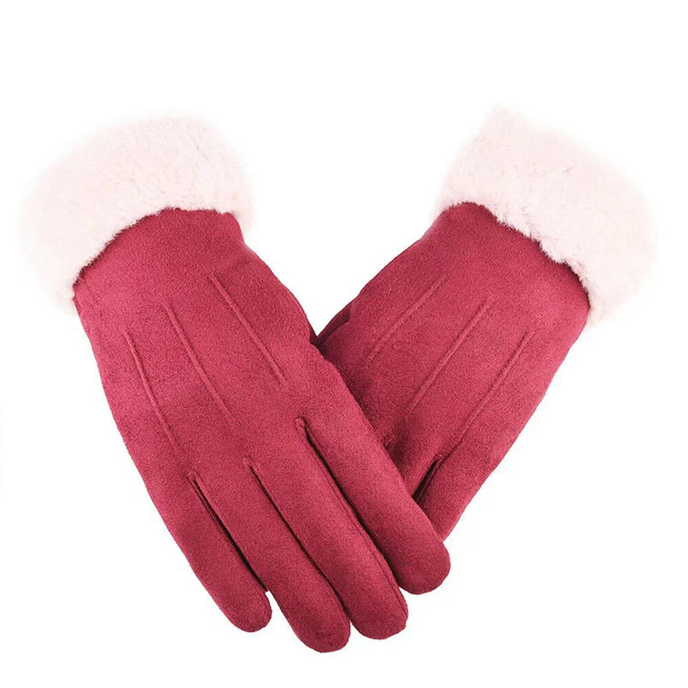Trendy damehandsker i ruskind - Mirella