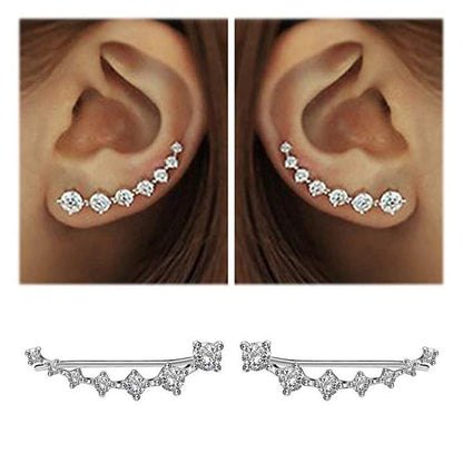 925 Sterling Silber Ohrringe, Zirkonia, glänzend, Damen Schmuck, hochwertig, Geschenk, modisch.