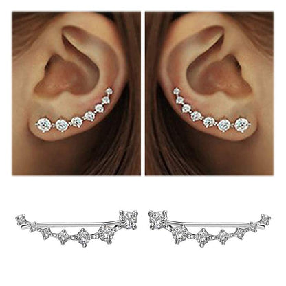 925 Sterling Silber Ohrringe, Zirkonia, glänzend, Damen Schmuck, hochwertig, Geschenk.