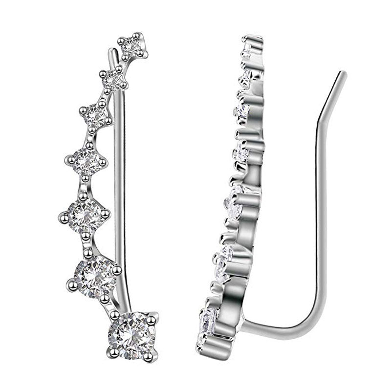 925 Sterling Silber Ohrringe, Zirkonia, glänzend, Damen Schmuck, hochwertig, Geschenkidee.