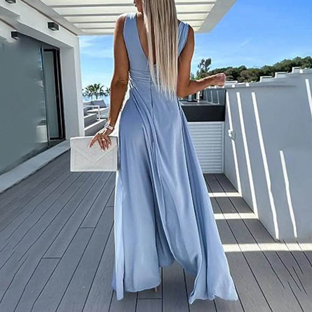 Trendy og behagelig jeansjumpsuit til damer med taljesnit – Rhea