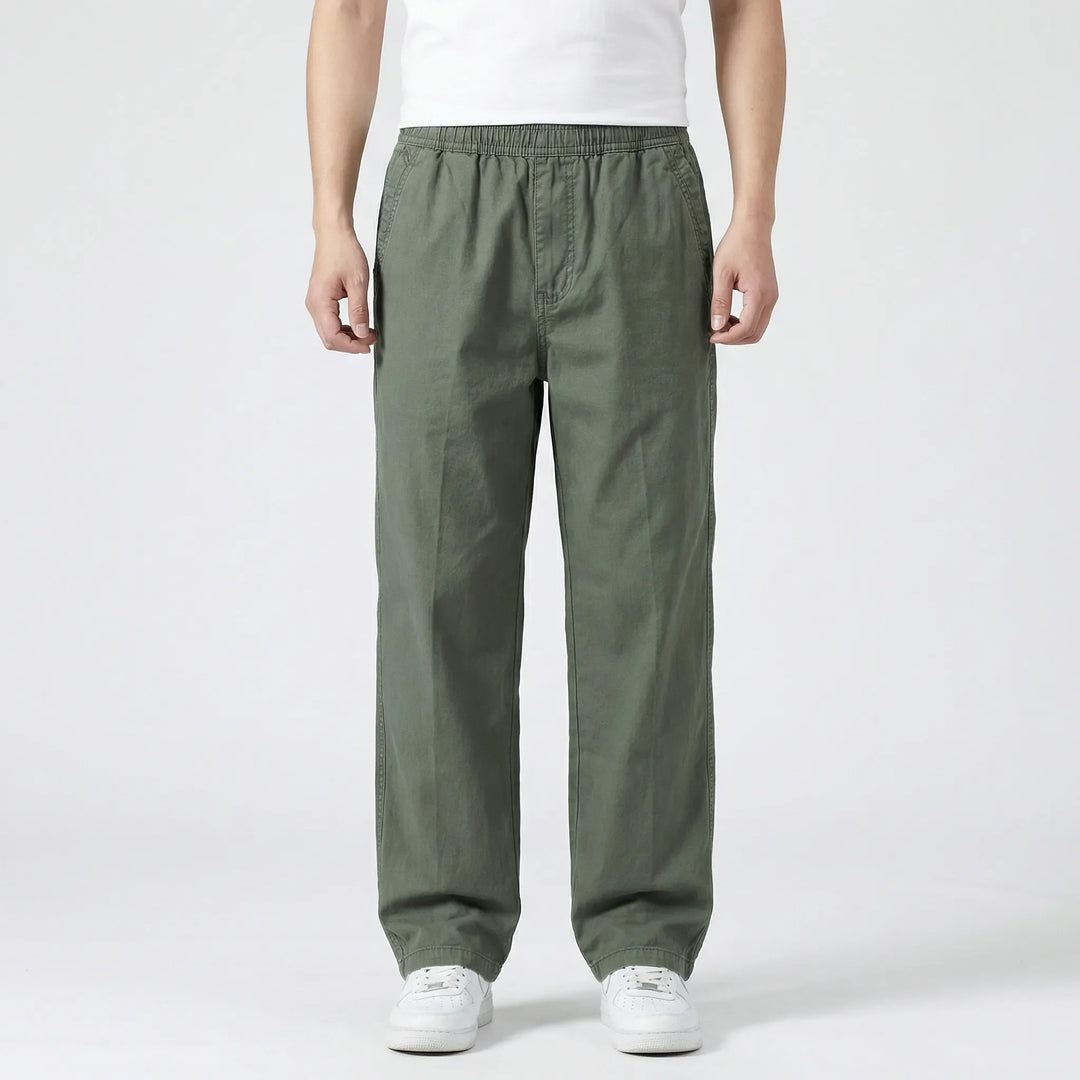 Rechte Cargobroek Met Elastische Taille - Freddie