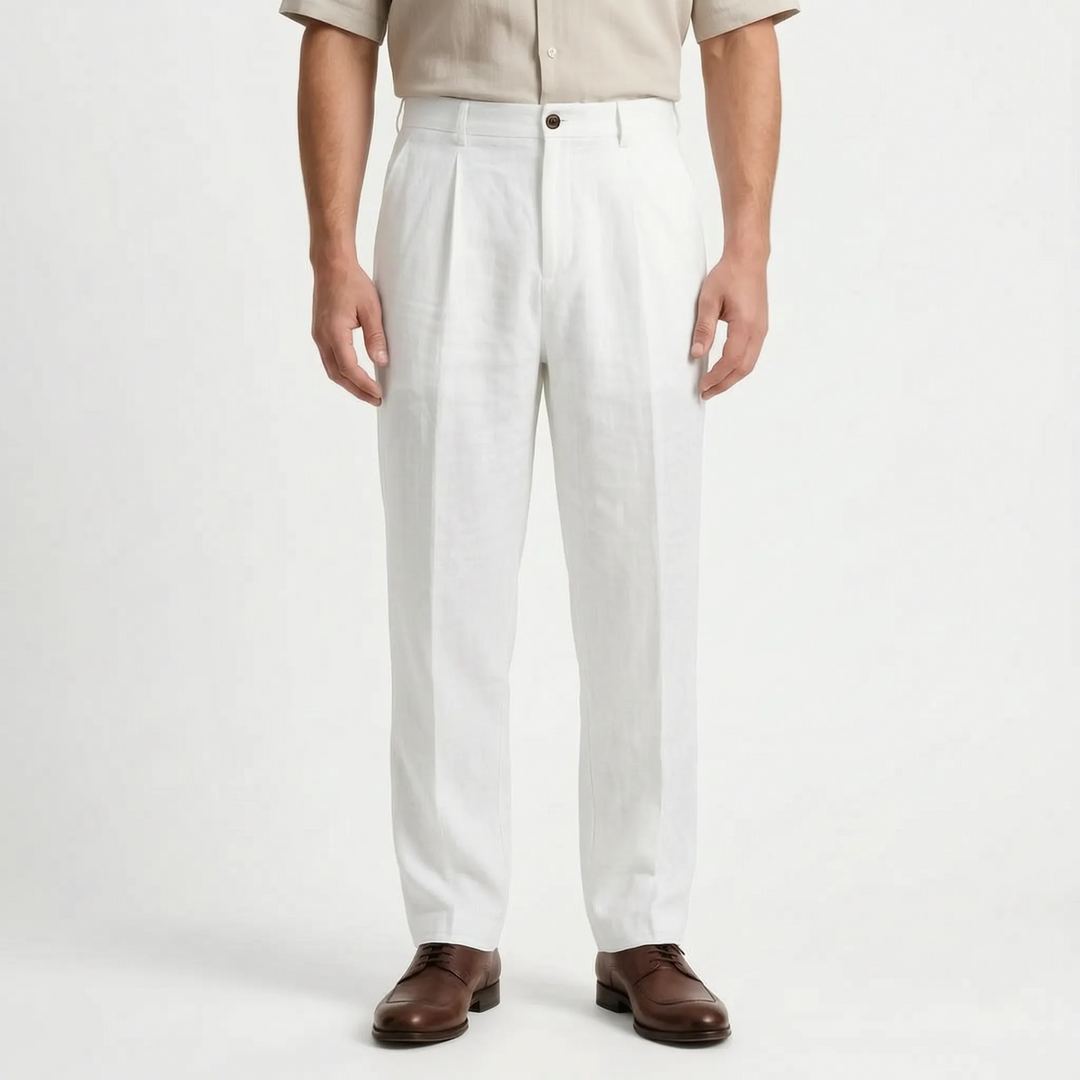 Relaxed Straight Leg Trousers -  Brent