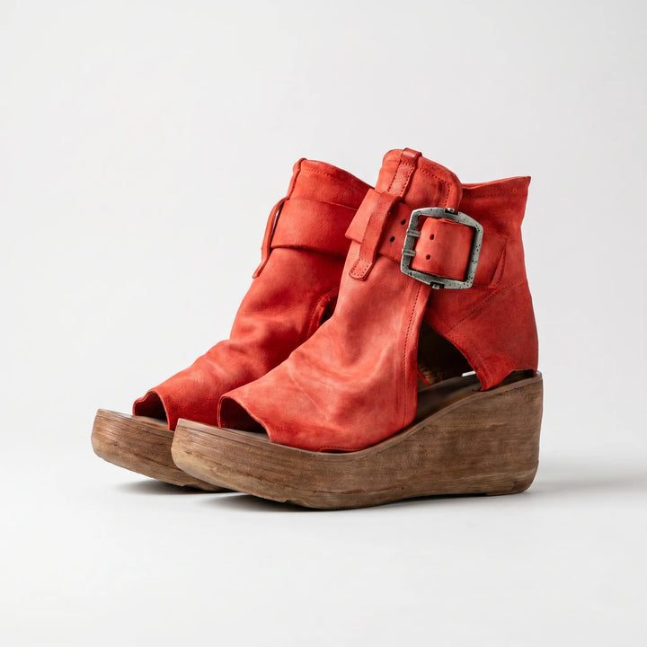 Retro Kilehælssandaler Med Plateau - Janet