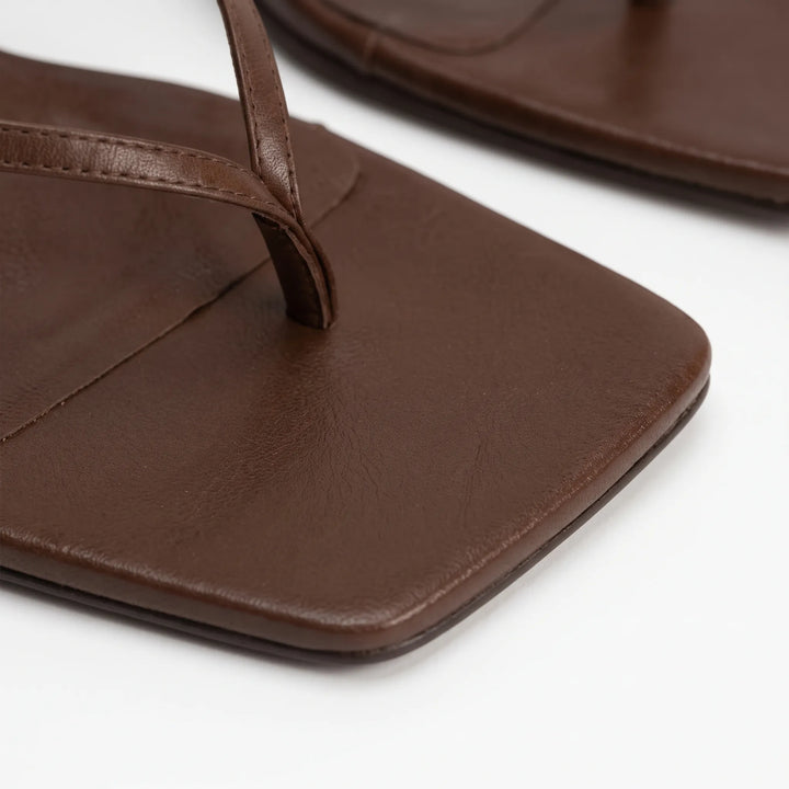 Retro Sandaler Med Firkantet Snude Og Kitten Heel - Laura