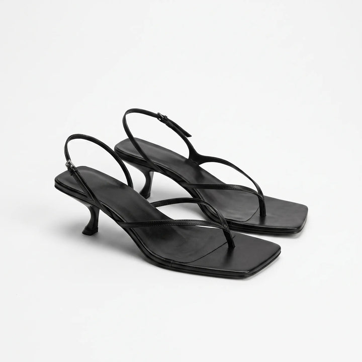 Retro Sandaler Med Firkantet Snude Og Kitten Heel - Laura