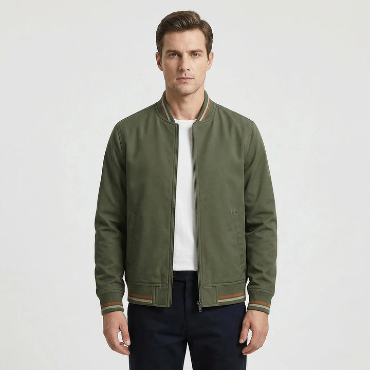 Ribbed Trim Men's Bomber Jacket - Virgil