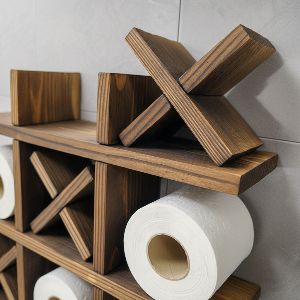 Rustikales Wandregal Aus Holz - PineGrid