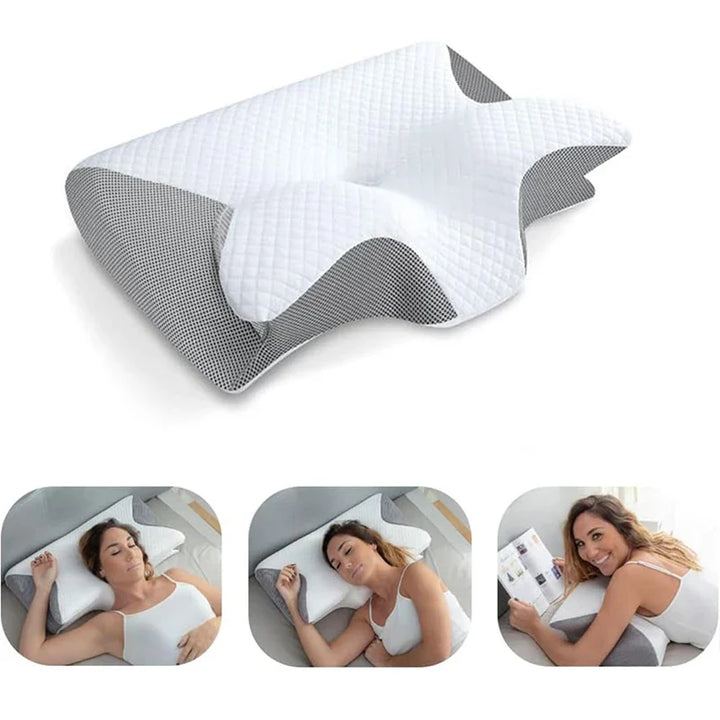 2-i-1 Memory Foam Cervikal Pude med Ergonomisk Konturdesign – RestAlign