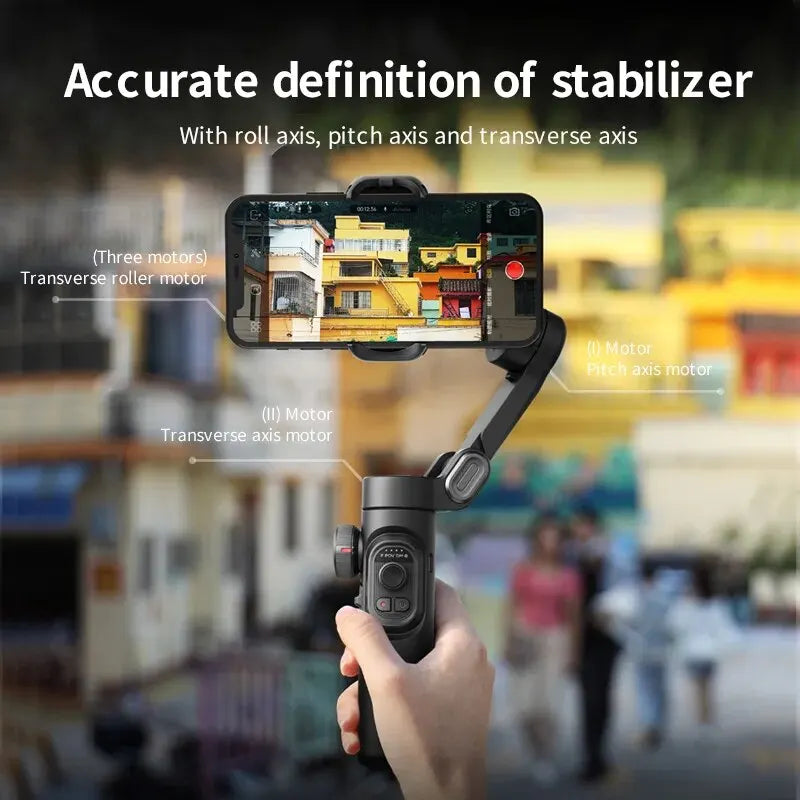 3-aksers smartphone gimbal stabilisator med AI tracking og ansigtsgenkendelse – Alvion