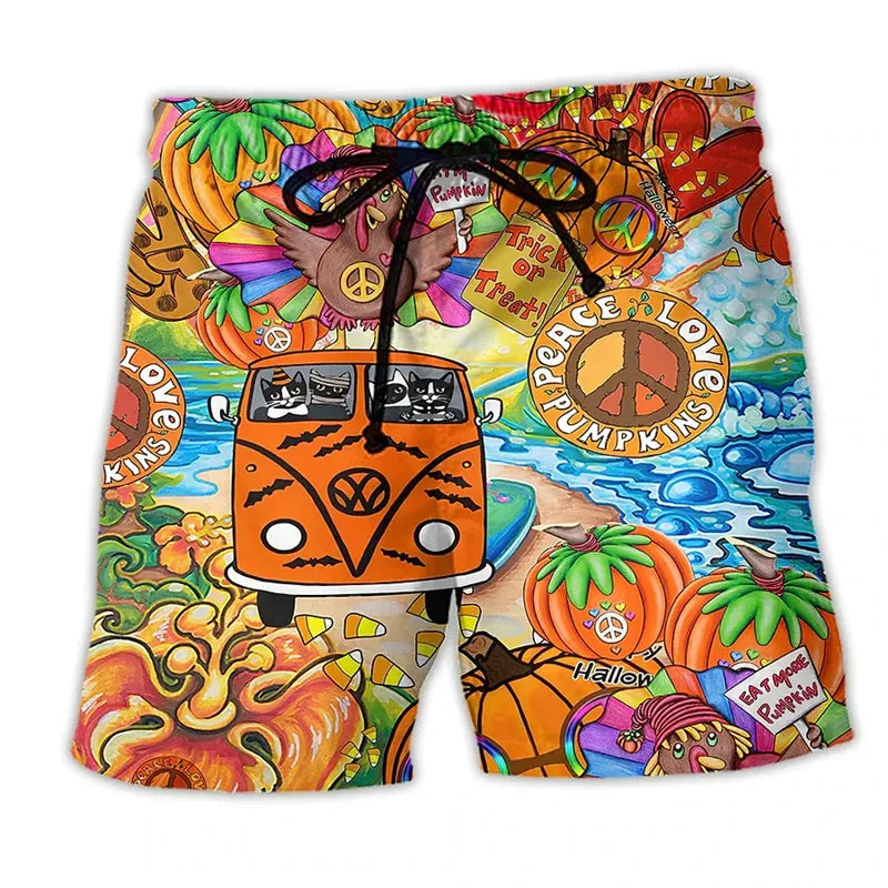 Herre badeshorts med graffiti-print – NovaBay