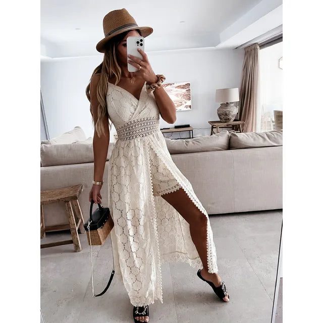 Casual linned-playsuit med løs pasform – Noralie