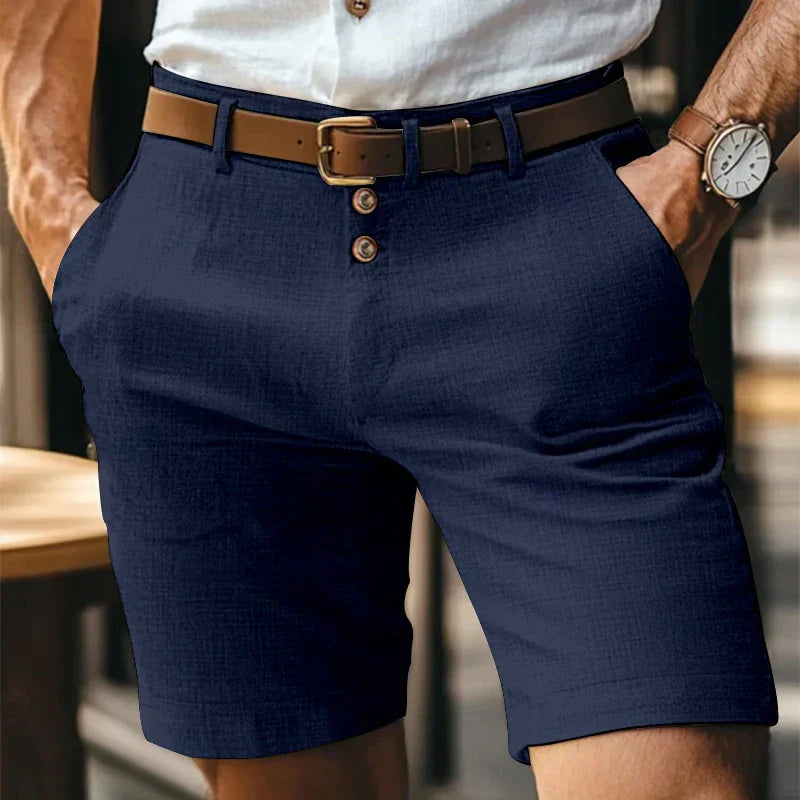 Åndbar & vintage slim-fit sommershorts til herrer – Lennart