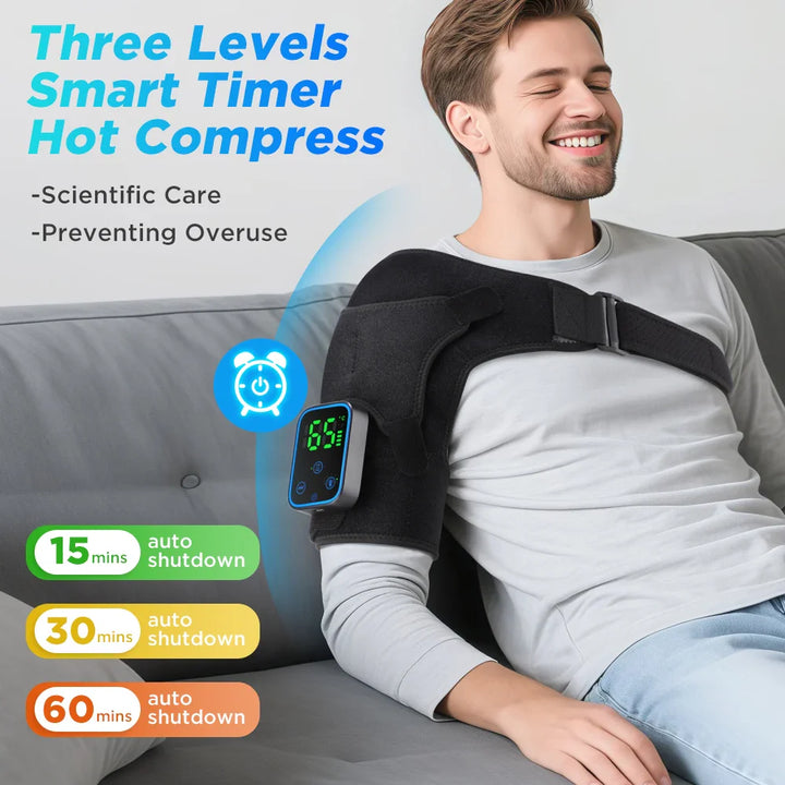 3-i-1 Elektrisk Skulder-, Albue- og Knæmassageapparat med Varme og App-styring – ReliefPro