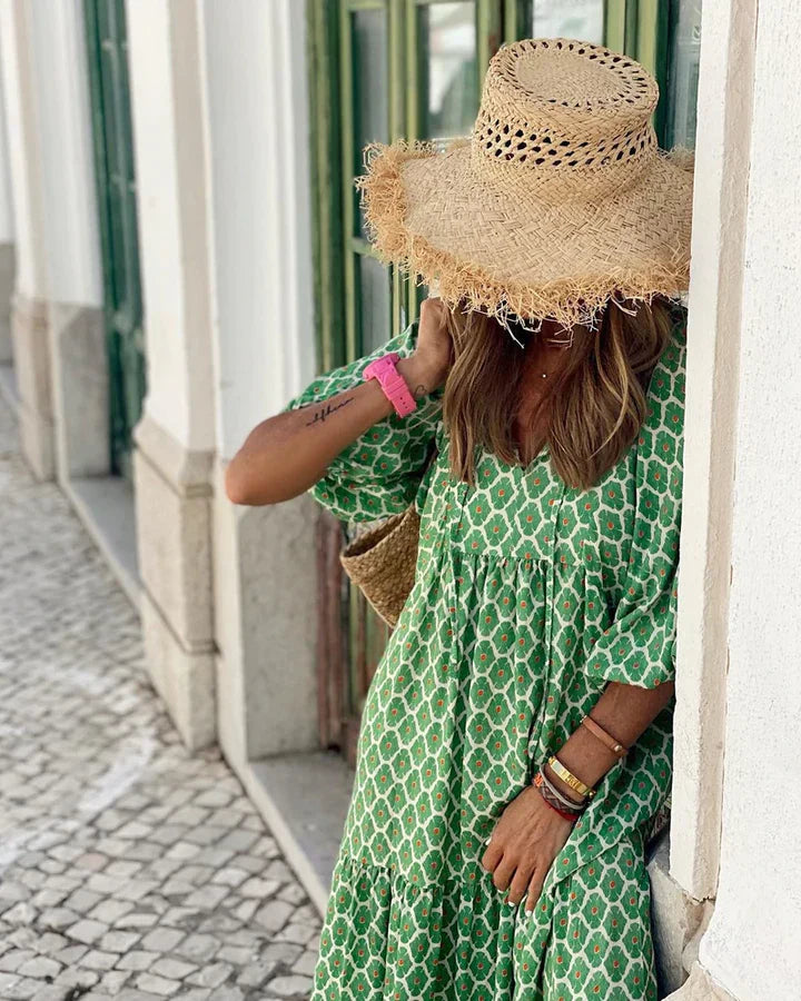 Boho-sommerkjole i Ibiza-stil med løs pasform – Elira