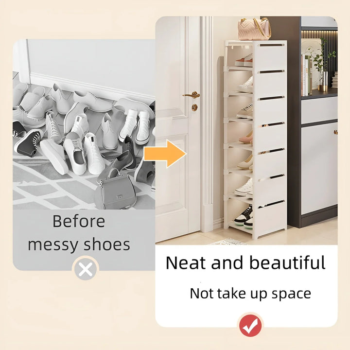 Pladsbesparende metalrammeskoopbevaring med 6/8 lag – Liora