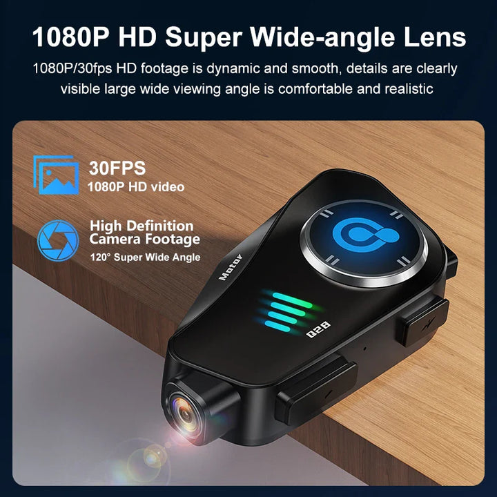 Bluetooth motorcykelhjelm kamera 1080P HD vandtæt – ApexRide