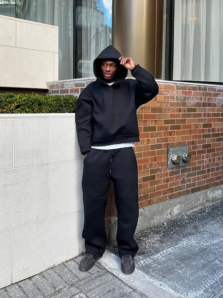 Oversized herre træningssæt med hoodie og joggingbukser – Bastian