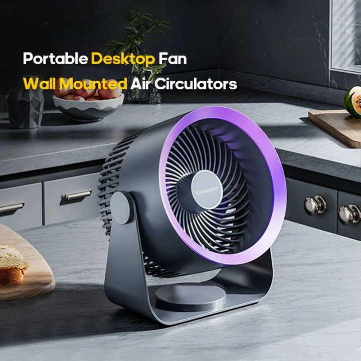 Multifunktionel elektrisk ventilatorcirkulator med 4000mAh batteri – AirFlex
