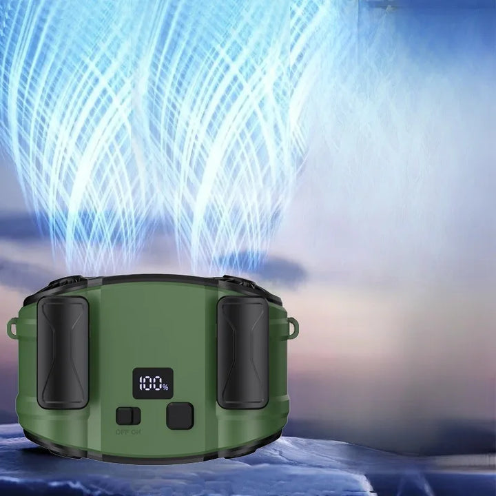 UDend Double Air Outlet Talje- og Nakkefan med Dobbelt Udstødning – WindMate