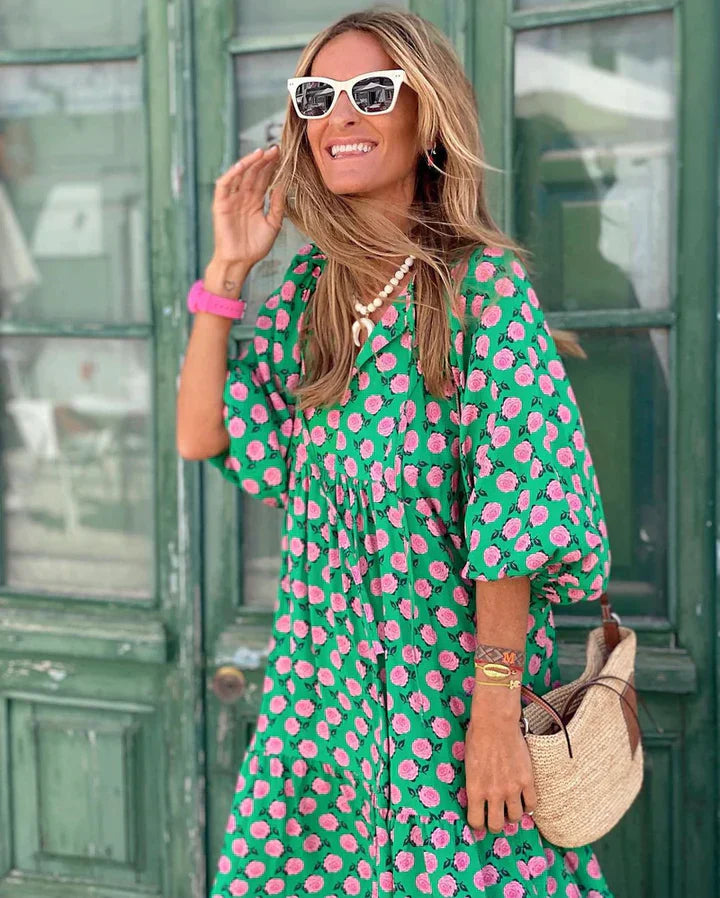 Boho-sommerkjole i Ibiza-stil med løs pasform – Elira