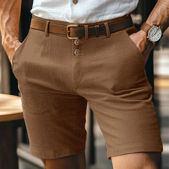 Åndbar & vintage slim-fit sommershorts til herrer – Lennart