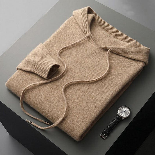 Herre-hoodie i merinould – Cassiano efterårsudgave