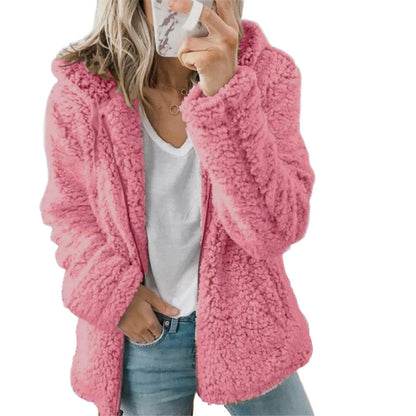 Dame Teddy-Fleece-vinterfrakke – Liora