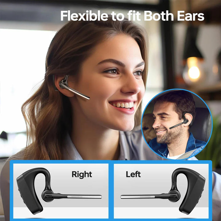 Støjreducerende Bluetooth-headset med dualmikrofoner – Orivo