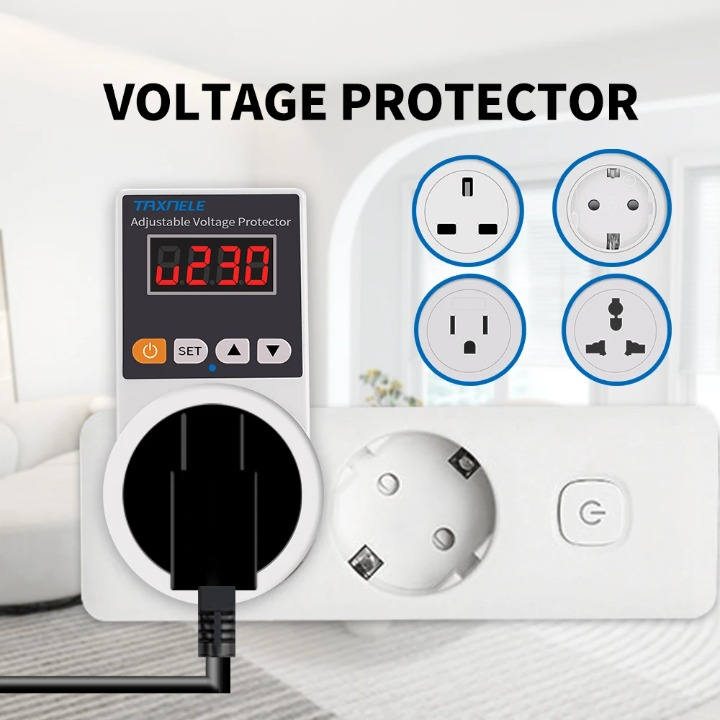 Automatisk spændingsbeskyttelsesstik med justerbare indstillinger – VoltGuard