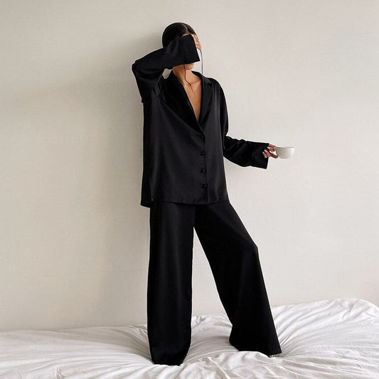 Satin-Pyjama-sæt – Isabella Efterårsfortryllelse Udgave
