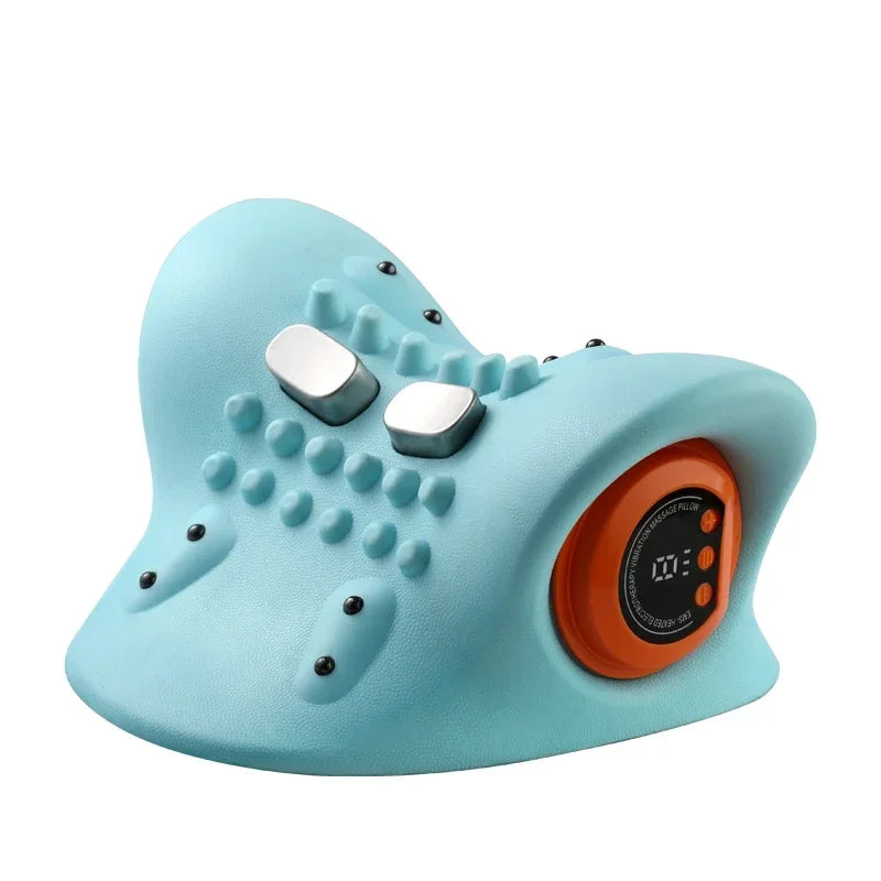 Elektrisk cervical nakke- og skuldermassager med trækstøtte – Lyra