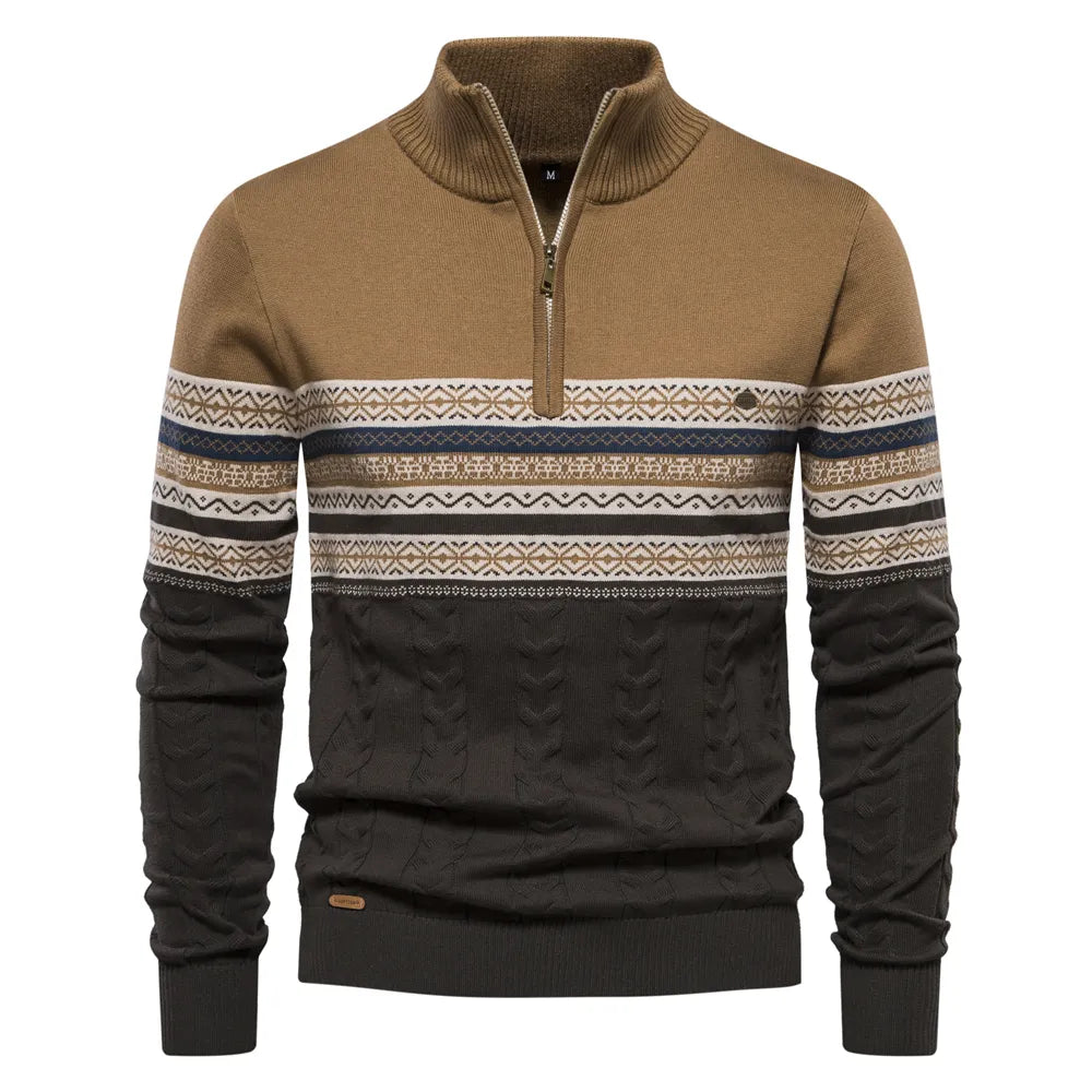 Premium Retro-mønstret Trøje - Leo