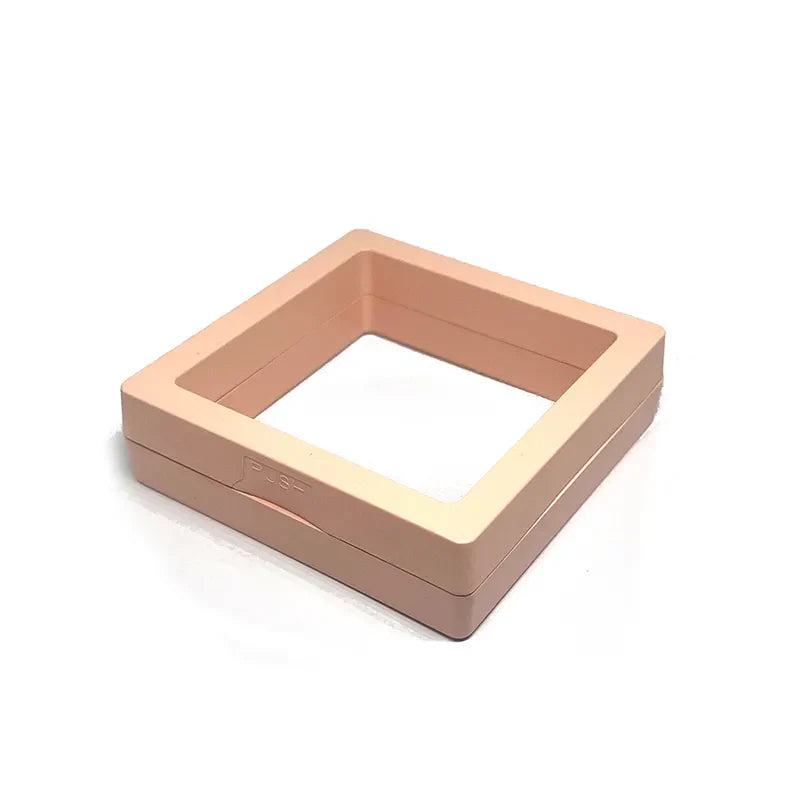 Rosa quadratischer Kunststoffrahmen, stapelbar, für Heimdekoration oder DIY-Projekte.